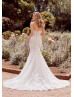 Strapless Sweetheart Neck Ivory Lace Tulle Dreamy Wedding Dress